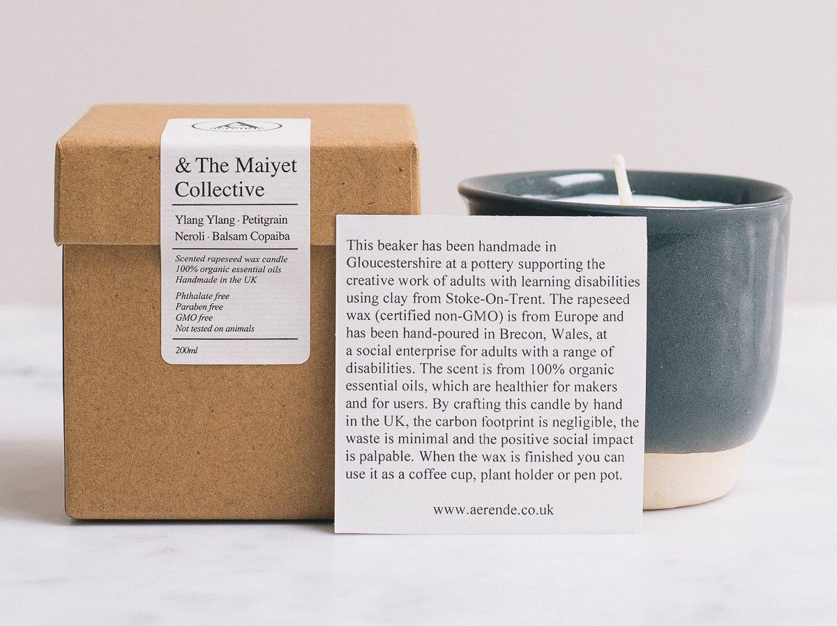 Light up sustainably: Eco-friendly biodegradable candle packaging.
